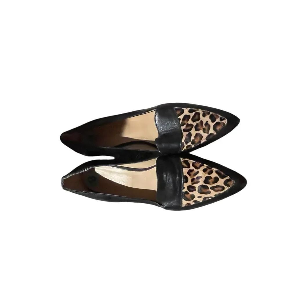 Avelinni wide 8 Leopard Print Black Women's Loafers great style nice condition